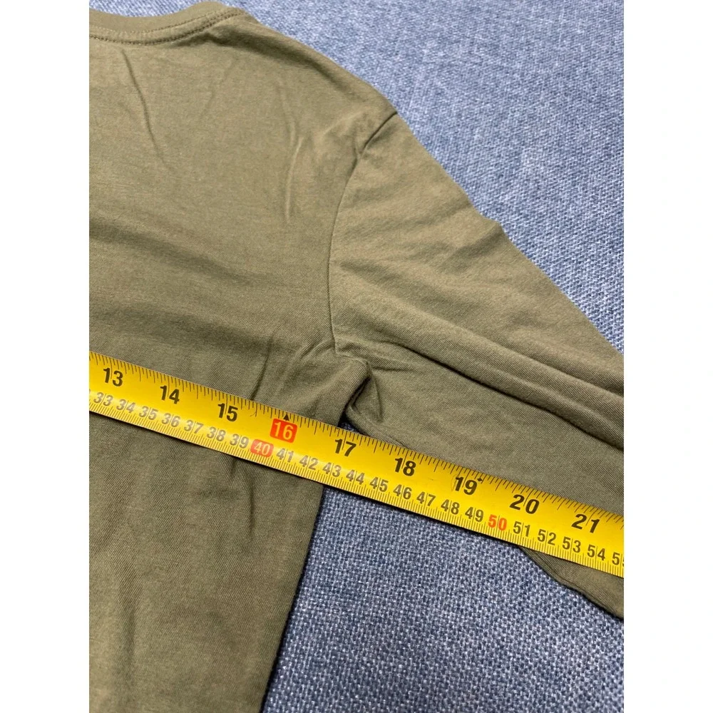 Old Navy Boys XL 14-16 Long Sleeve Tee Olive Green Crew Neck Solid Shirt